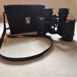 Vintage Sears Wide Angle Optics Binoculars 7x35mm Model‎ 2511 Black Case